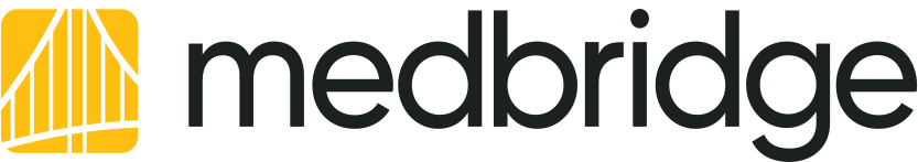 MedBridge logo with a yellow abstract design left of "medbridge" in bold black lowercase letters.